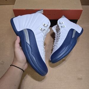 Jordan White and Navy Athletic Shoes